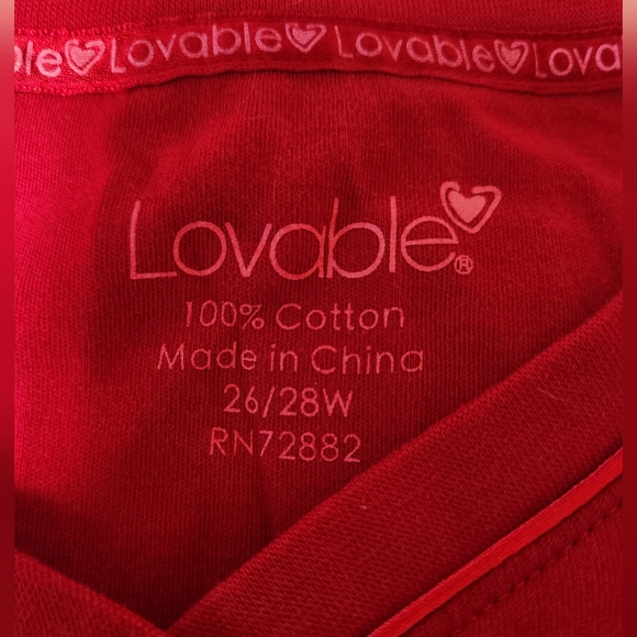Lovable Red Long Sleeve Top & Pants - Picture 3 of 10